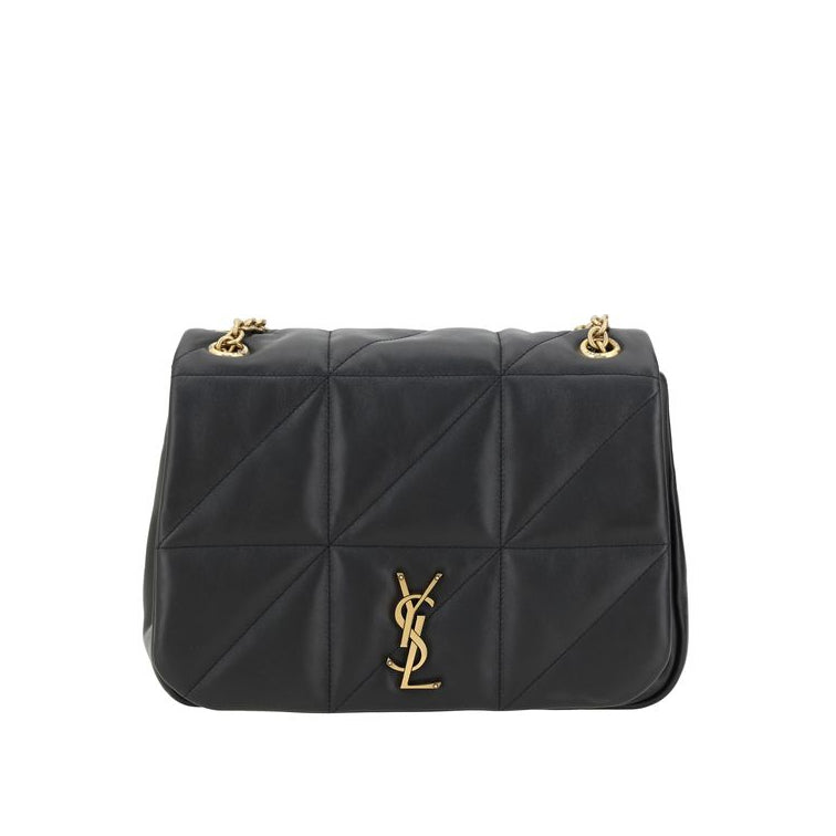 Sac bandoulière Bos Taurus en cuir de veau noir Saint Laurent