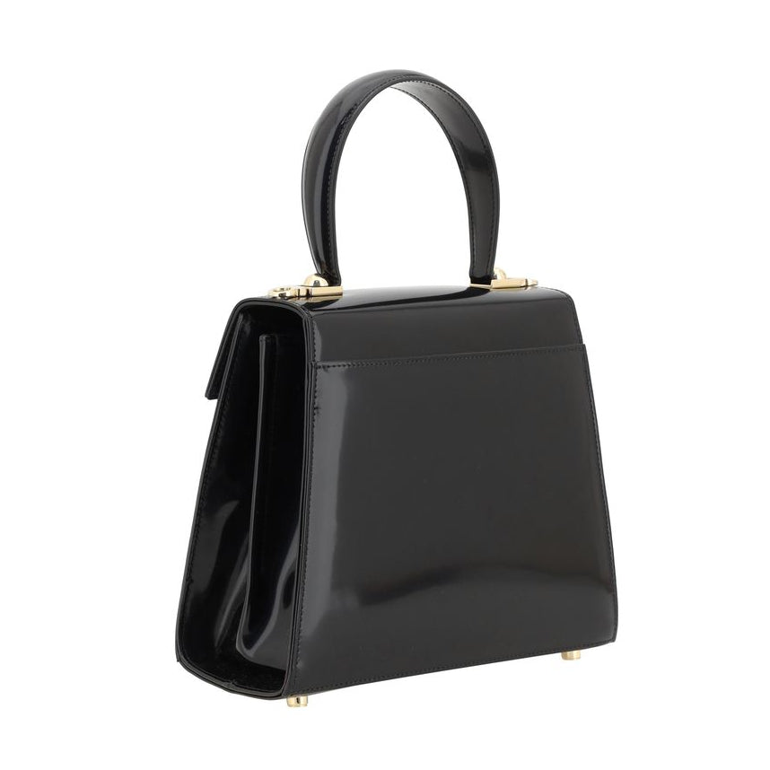 Sac à main Bos Taurus en cuir de veau noir Ferragamo