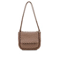Sac bandoulière en cuir d'agneau marron Bottega Veneta