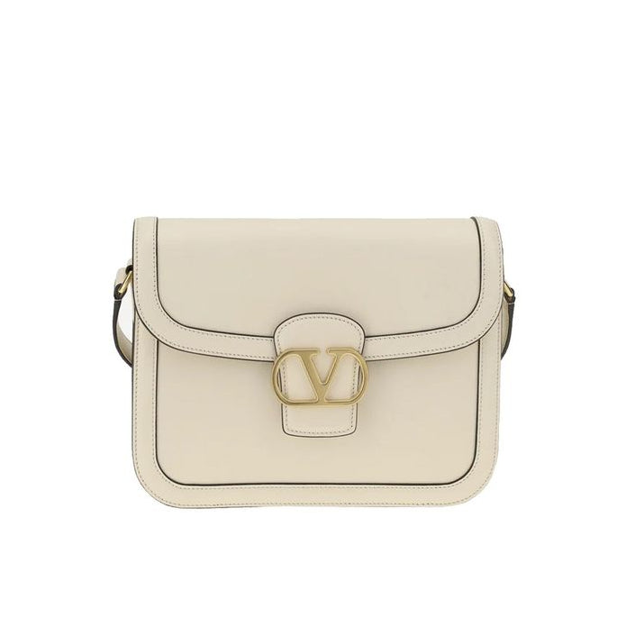 Sac bandoulière en cuir blanc Valentino Garavani