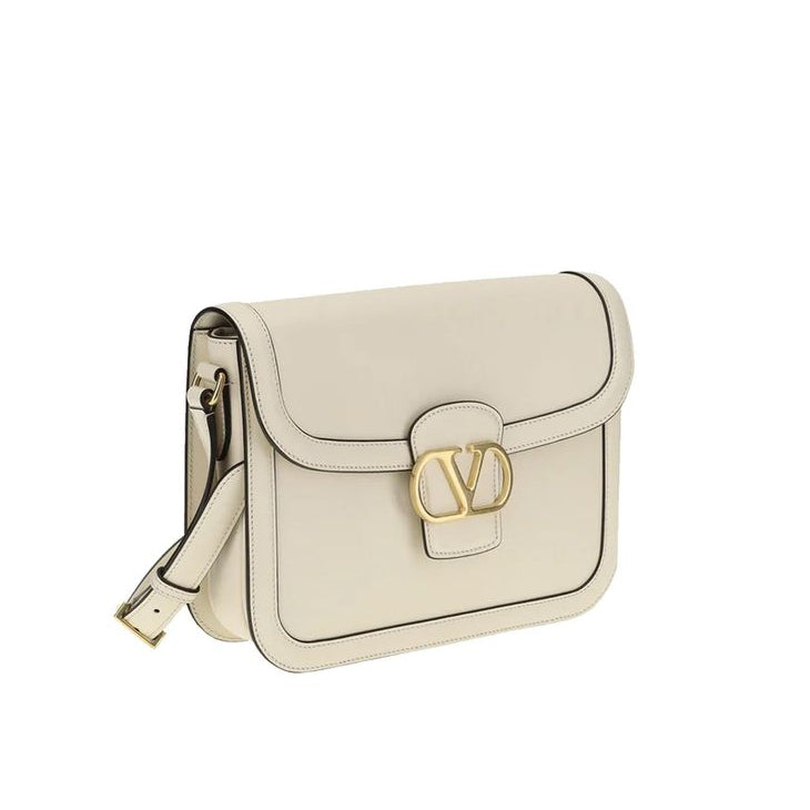 Sac bandoulière en cuir blanc Valentino Garavani