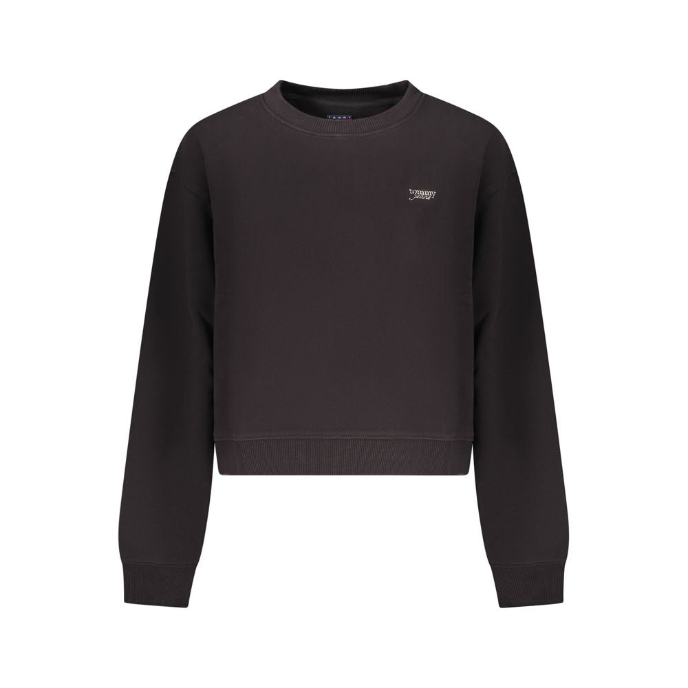 Sweat noir en coton Tommy Hilfiger