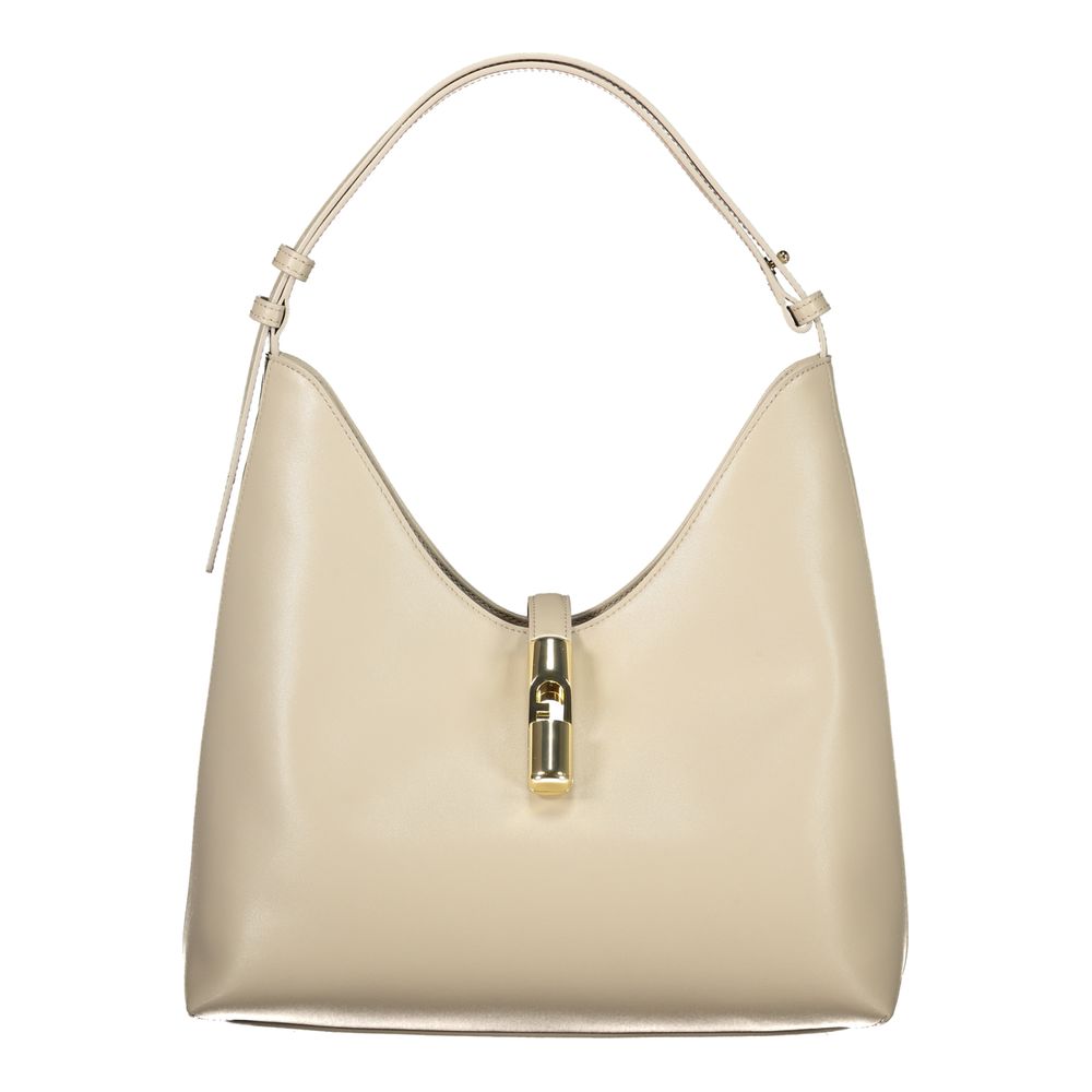 Sac à main en cuir beige Furla
