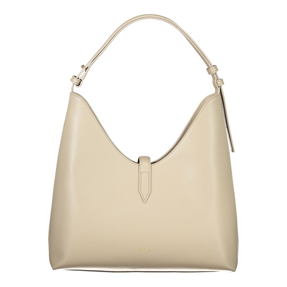 Sac à main en cuir beige Furla