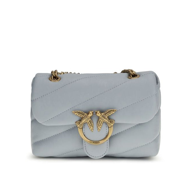 Bolso bandolera Pinko Bos Taurus de piel de becerro azul