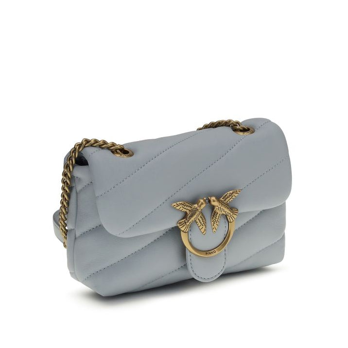 Bolso bandolera Pinko Bos Taurus de piel de becerro azul