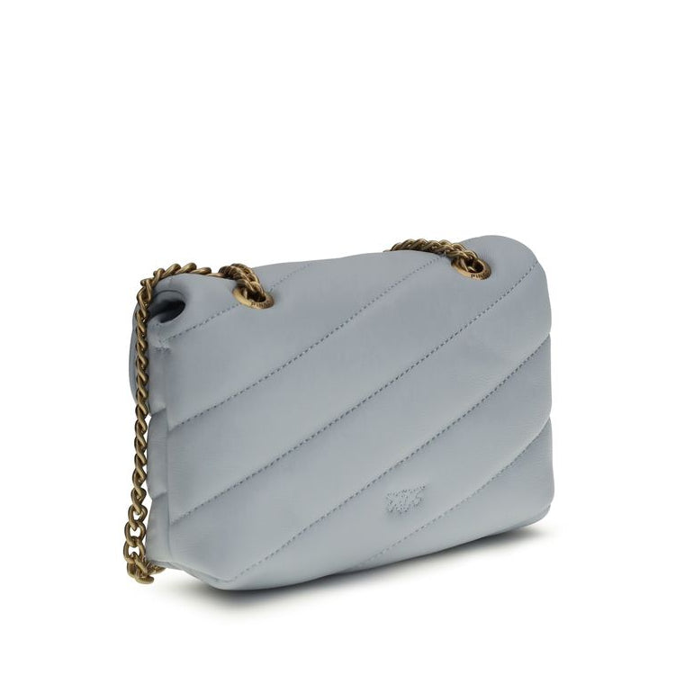 Bolso bandolera Pinko Bos Taurus de piel de becerro azul