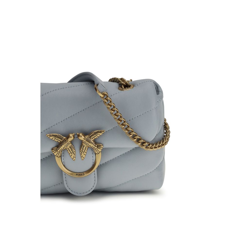Bolso bandolera Pinko Bos Taurus de piel de becerro azul