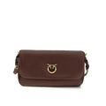 Bolso de hombro Pinko marrón de piel de becerro Bos Taurus