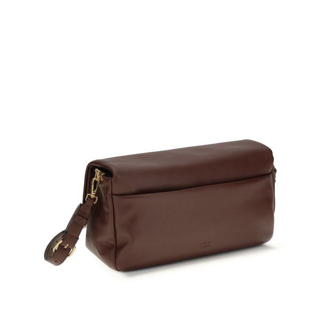 Bolso de hombro Pinko marrón de piel de becerro Bos Taurus