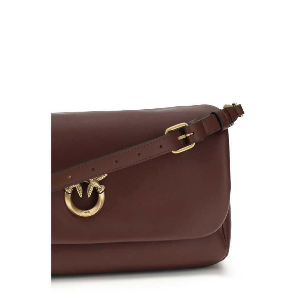 Bolso de hombro Pinko marrón de piel de becerro Bos Taurus