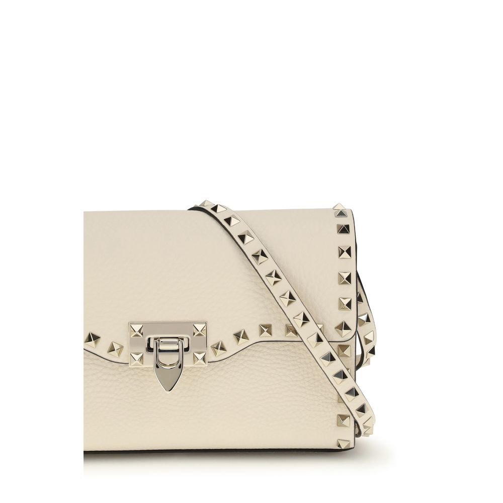 Bolso bandolera Valentino Garavani Bos Taurus de piel de becerro beige