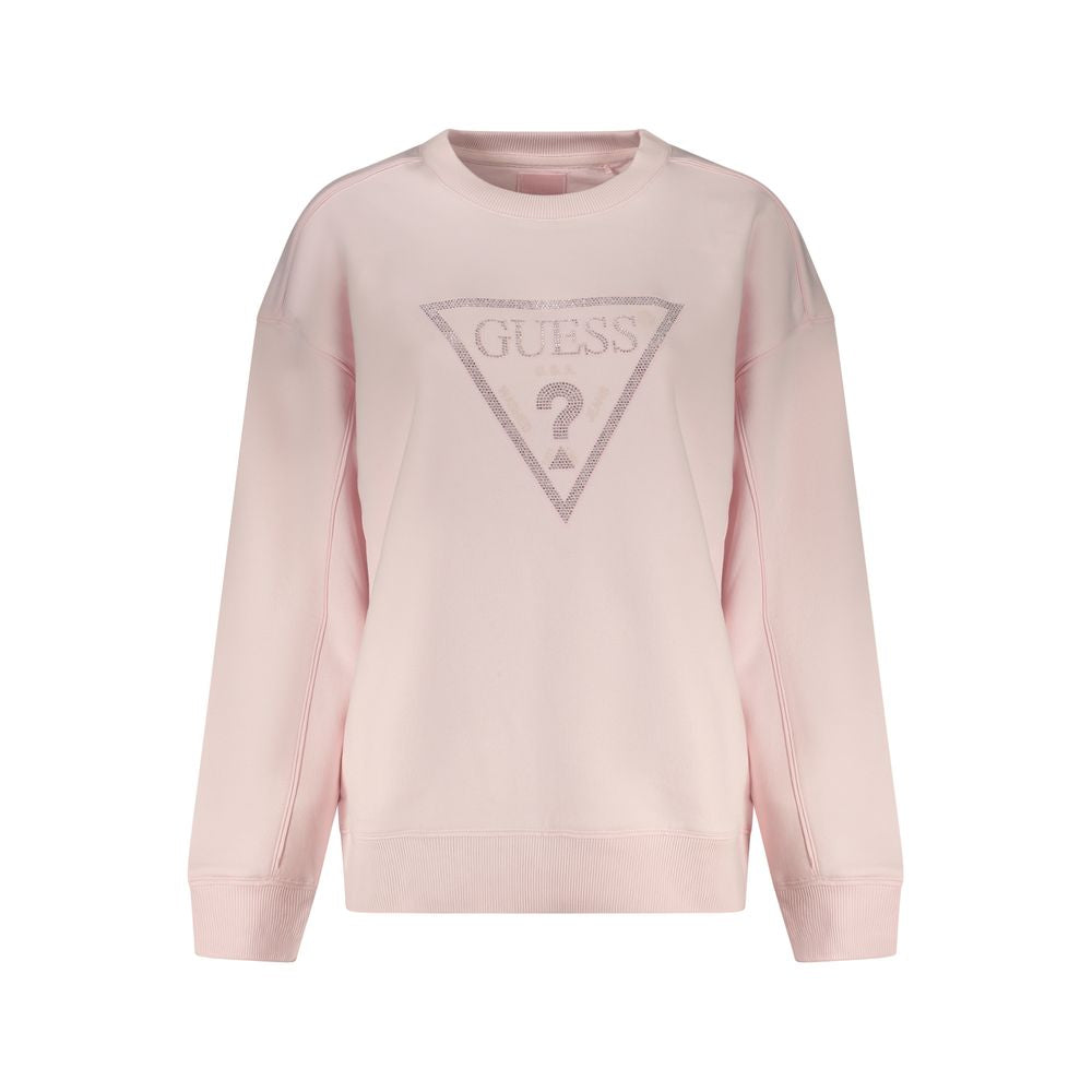 Sweat rose en coton Guess