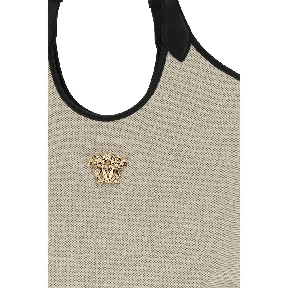 Versace Beige Cotton Tote Bag