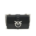 Bolso de hombro Pinko Bos Taurus de piel de ternera negra