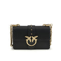 Sac bandoulière Bos Taurus en cuir de veau noir pinko