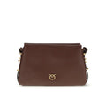 Sac bandoulière Bos Taurus en cuir de veau marron Pinko