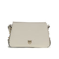 Sac bandoulière Bos Taurus en cuir de veau blanc Pinko