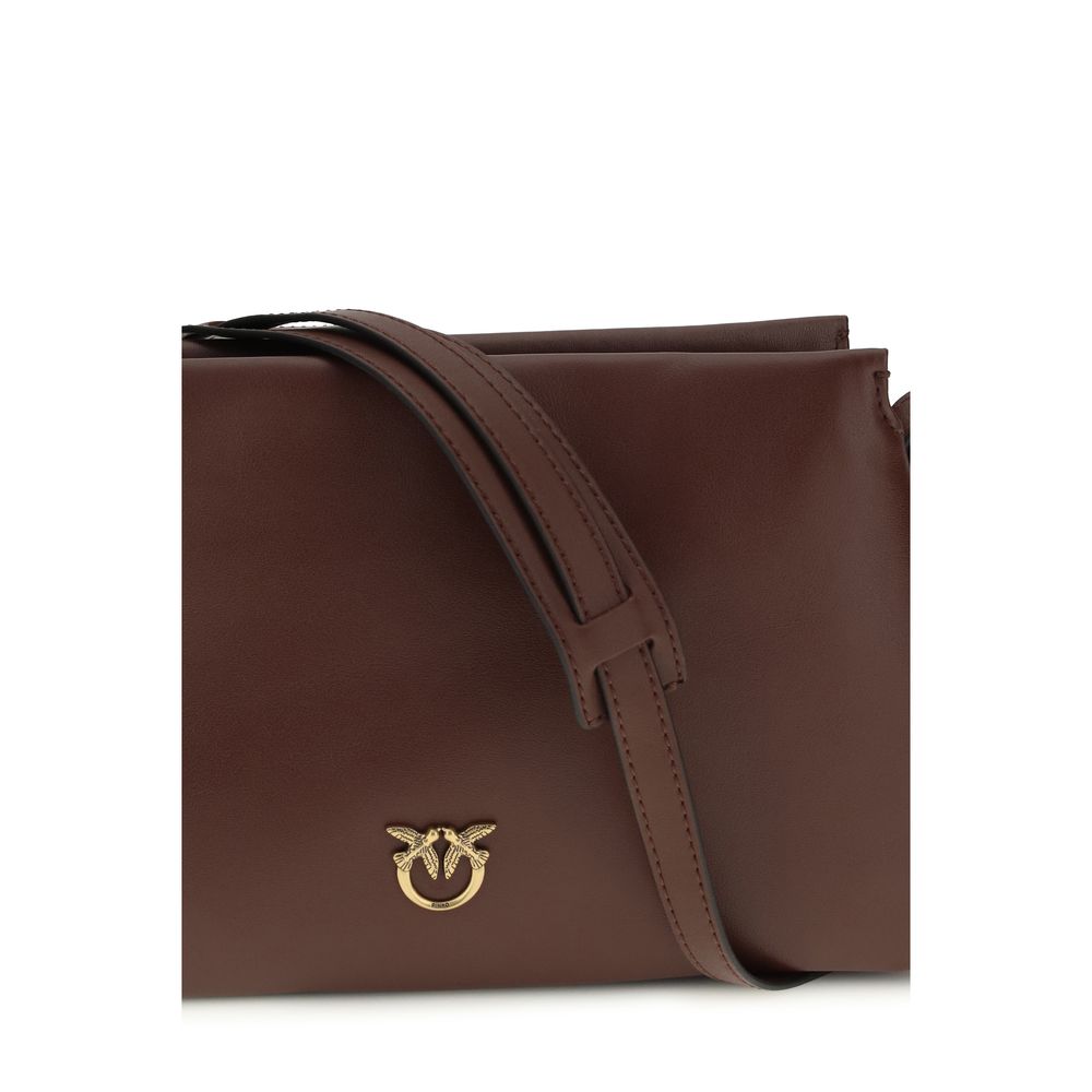 Sac bandoulière Bos Taurus en cuir de veau marron Pinko