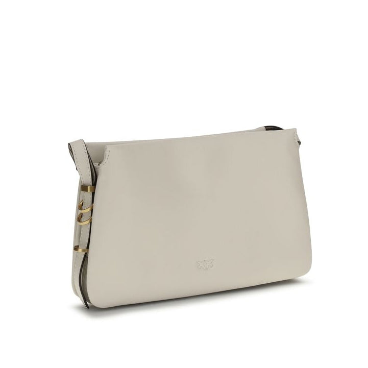 Sac bandoulière Bos Taurus en cuir de veau blanc Pinko