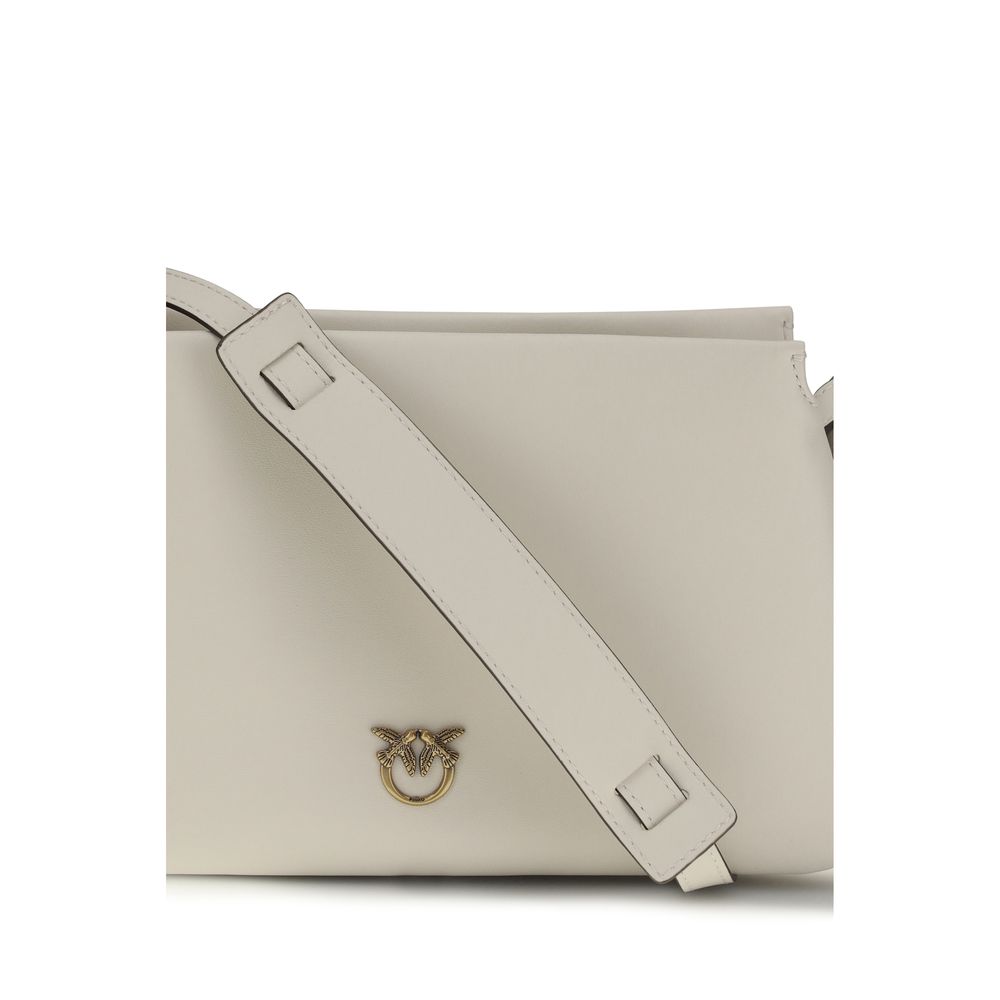 Sac bandoulière Bos Taurus en cuir de veau blanc Pinko