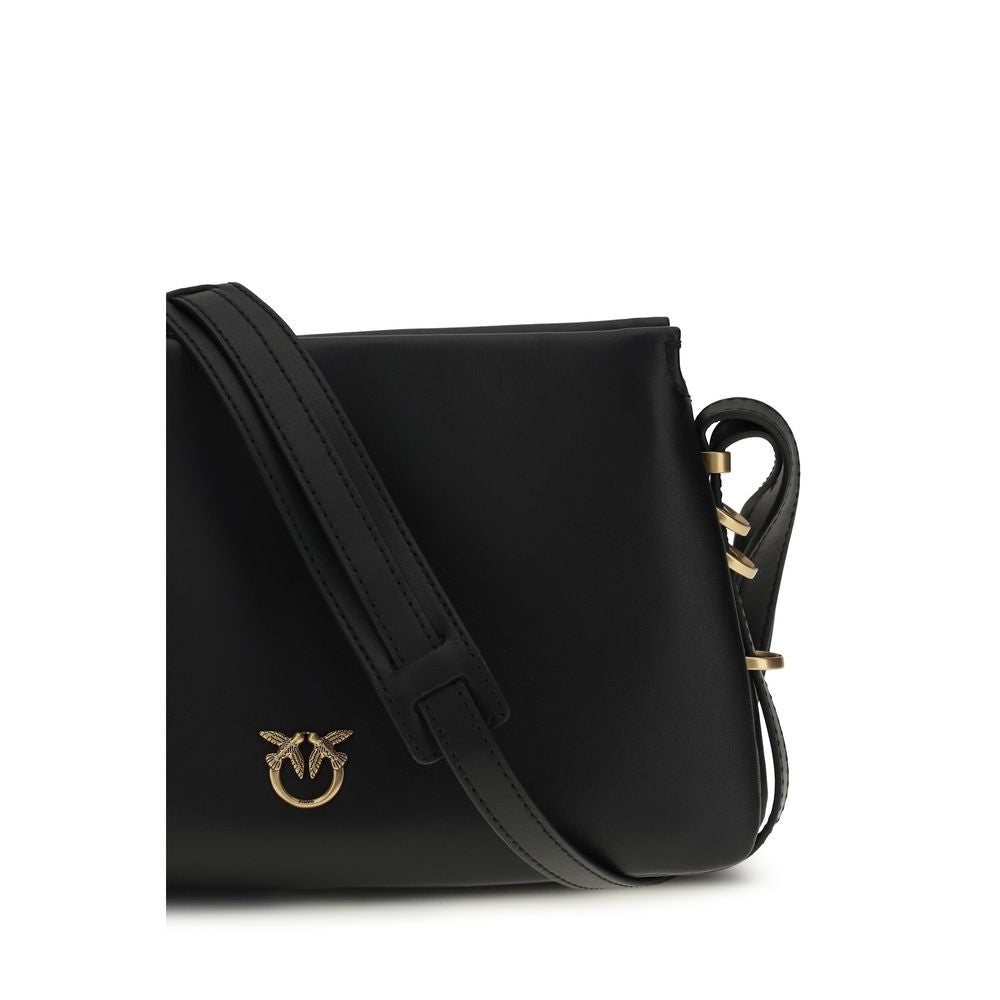 Sac bandoulière Bos Taurus en cuir de veau noir Pinko