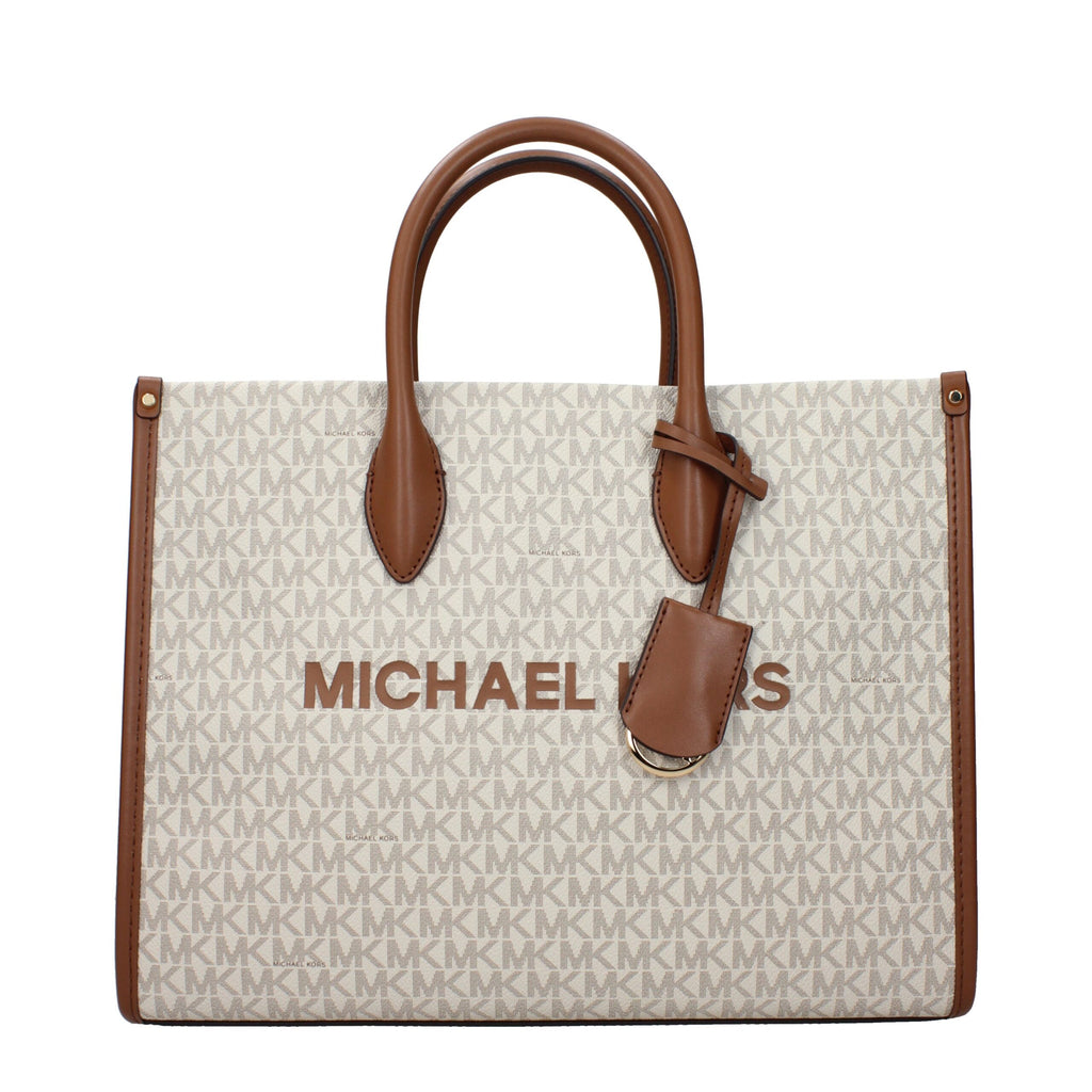 Bolso tote de tela beige Michael Kors