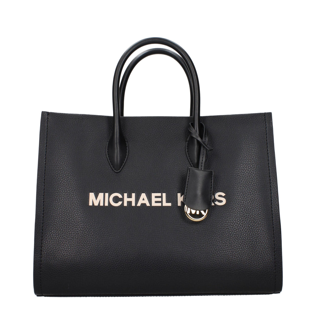 Sac à main cabas en cuir noir Michael Kors