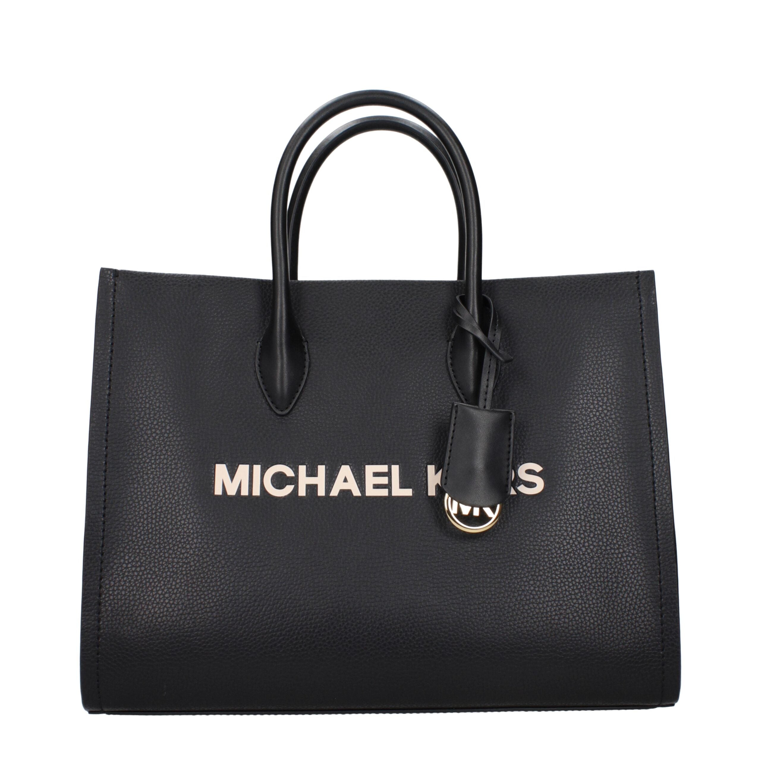 Sac à main cabas en cuir noir Michael Kors