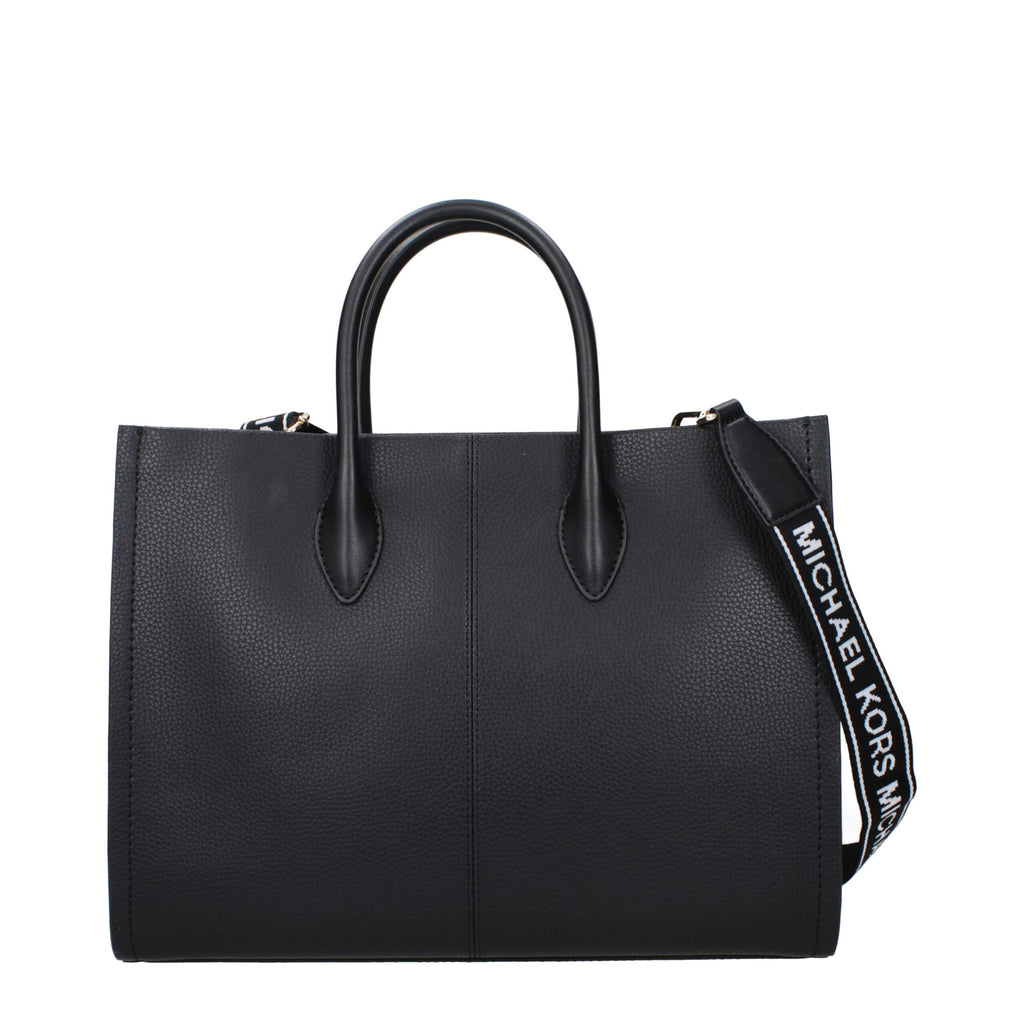 Sac à main cabas en cuir noir Michael Kors