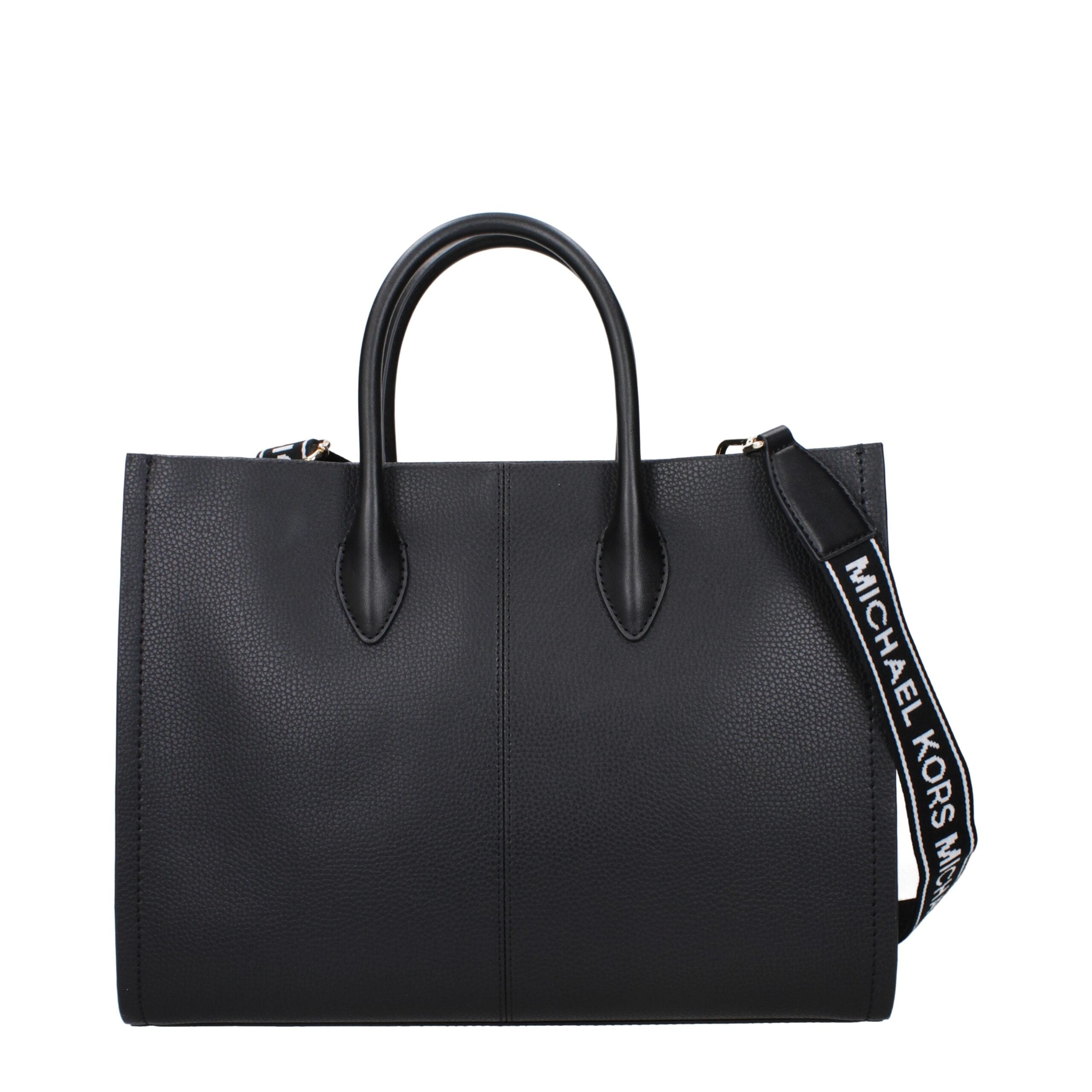 Sac à main cabas en cuir noir Michael Kors