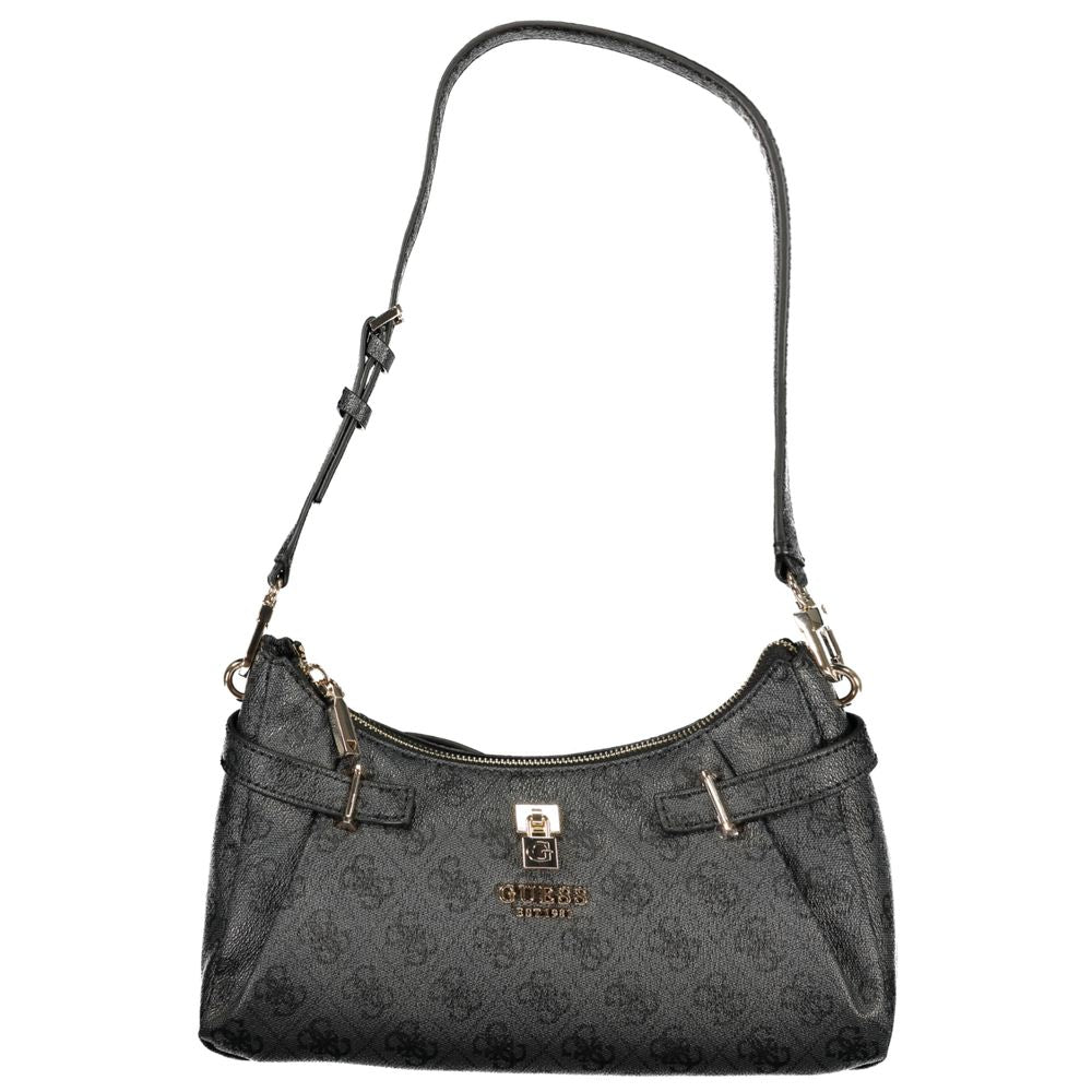 Guess black polyurethane crossbody bag