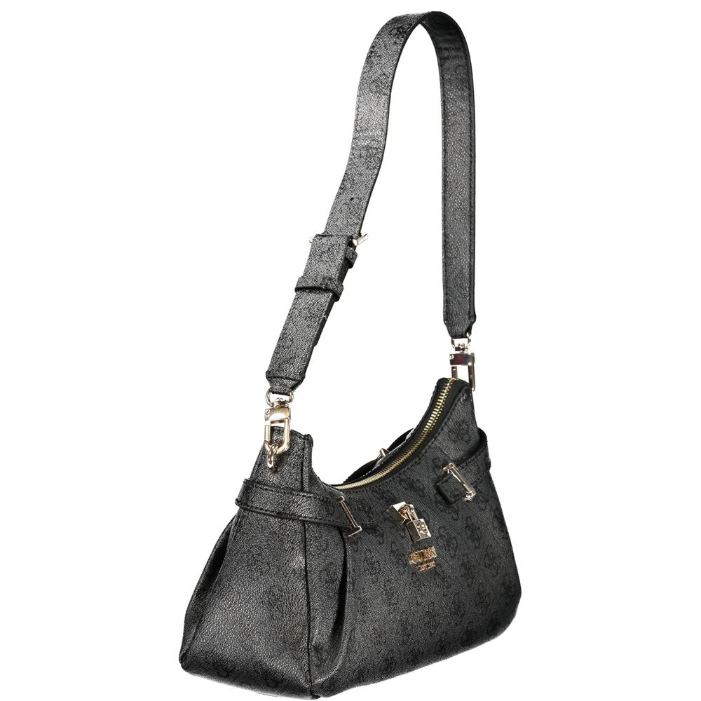 Guess black polyurethane crossbody bag