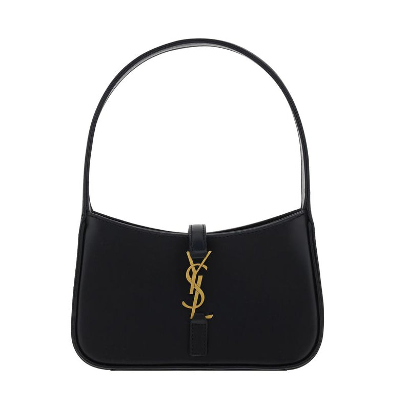 Sac bandoulière Bos Taurus en cuir de veau noir Saint Laurent