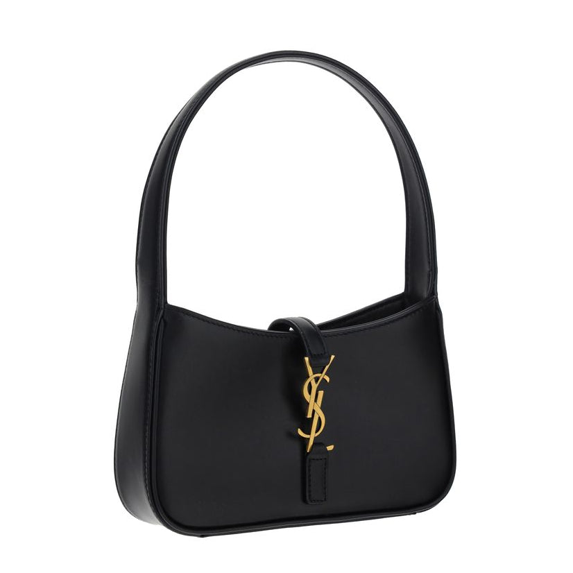 Sac bandoulière Bos Taurus en cuir de veau noir Saint Laurent