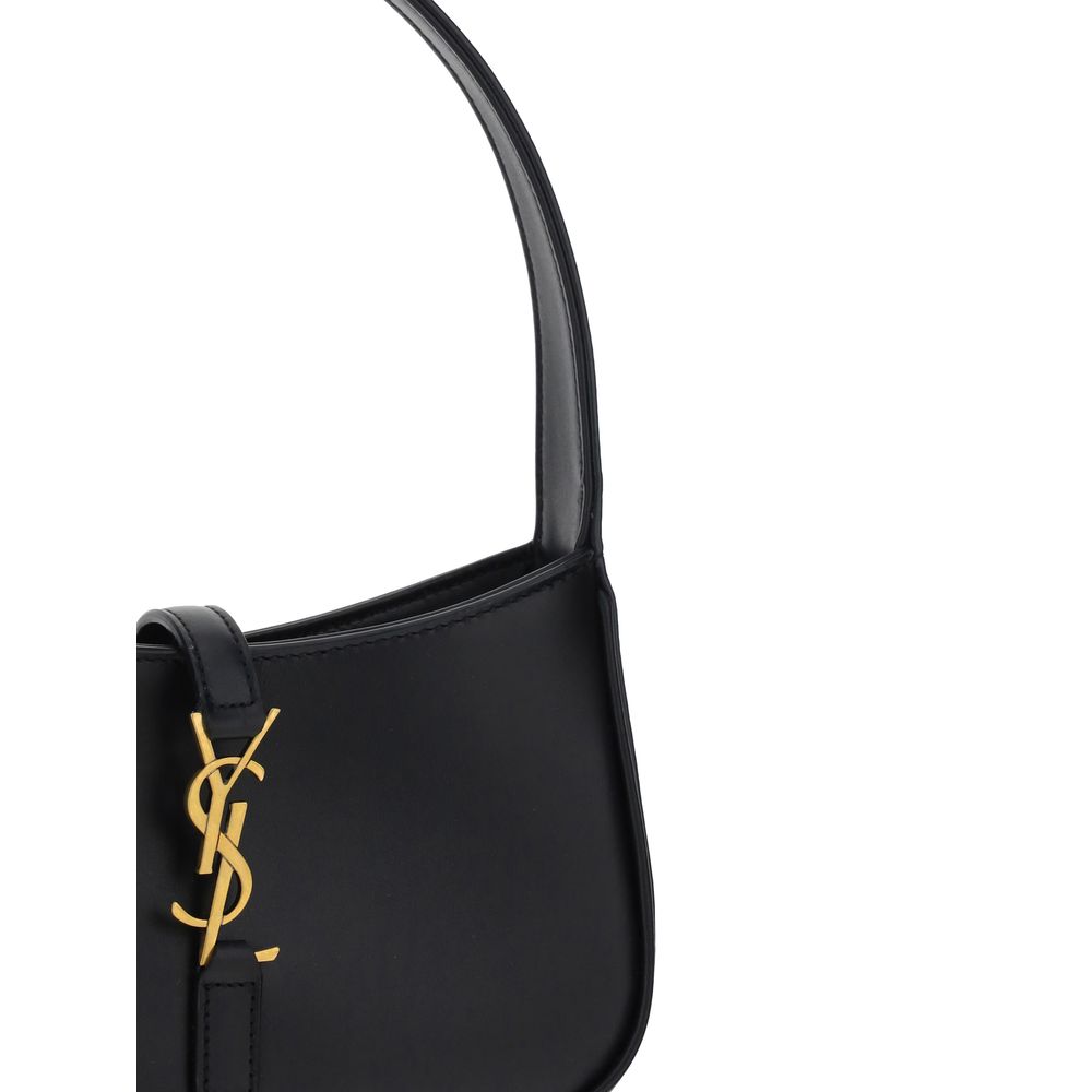 Sac bandoulière Bos Taurus en cuir de veau noir Saint Laurent