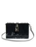 Pochette DOLCE BOX en plexiglas acrylique noir clouté