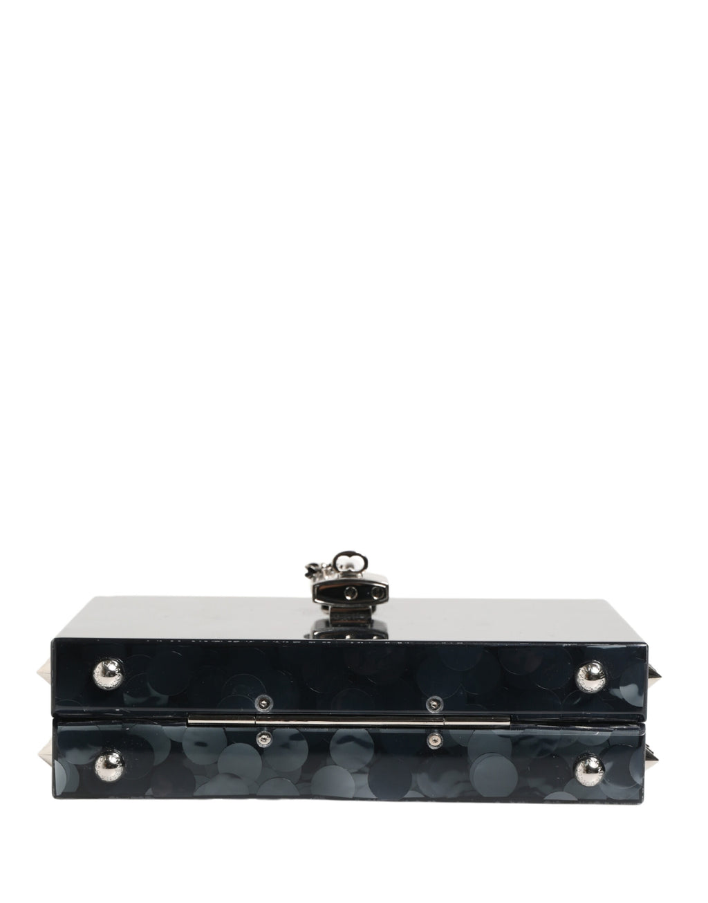 Pochette DOLCE BOX en plexiglas acrylique noir clouté