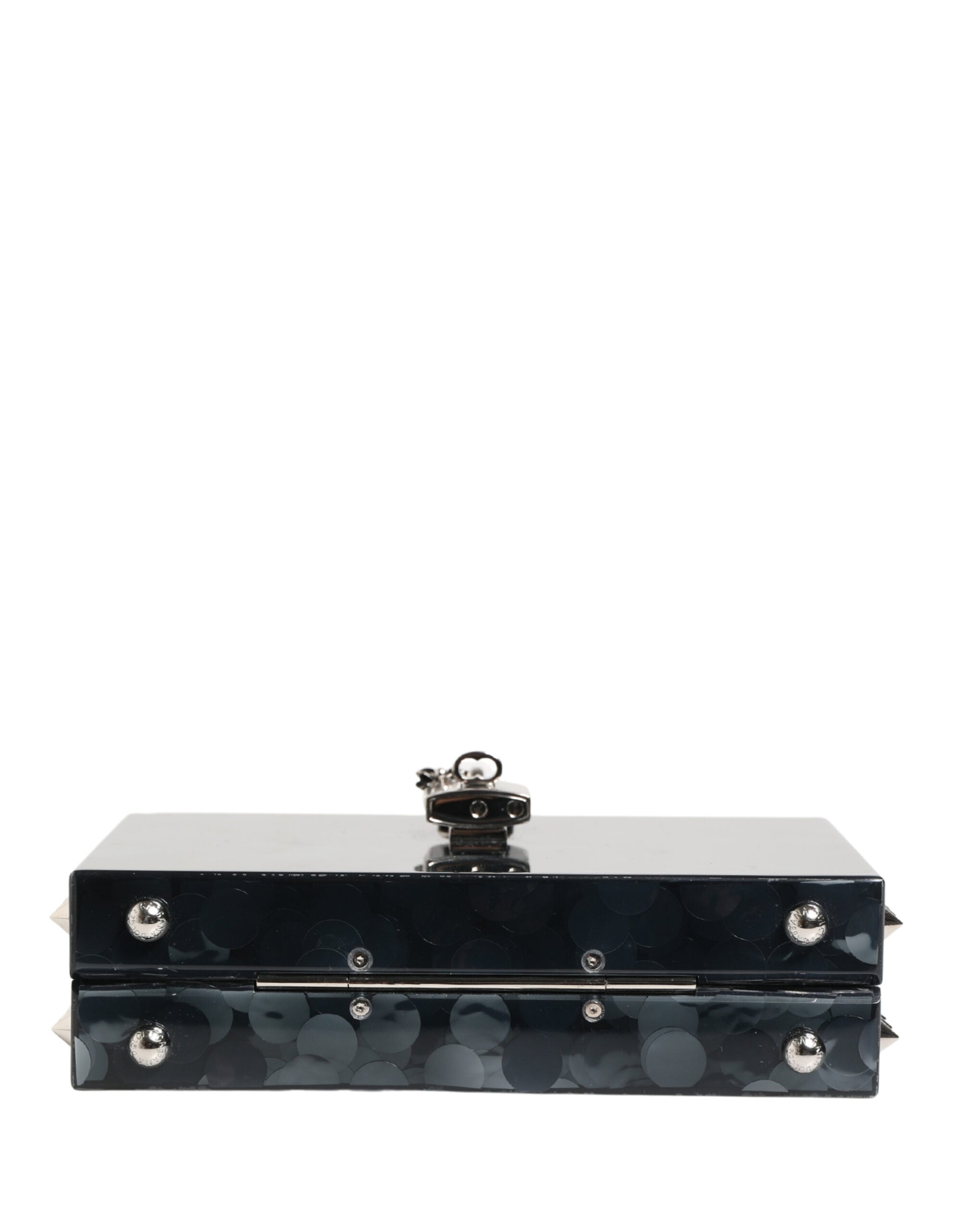 Pochette DOLCE BOX en plexiglas acrylique noir clouté