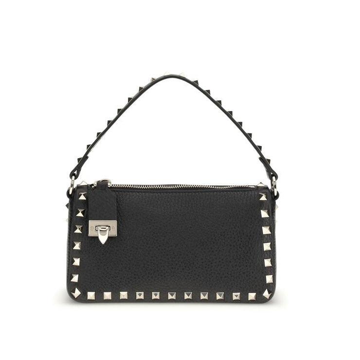 Sac bandoulière Bos Taurus en cuir de veau noir Valentino Garavani