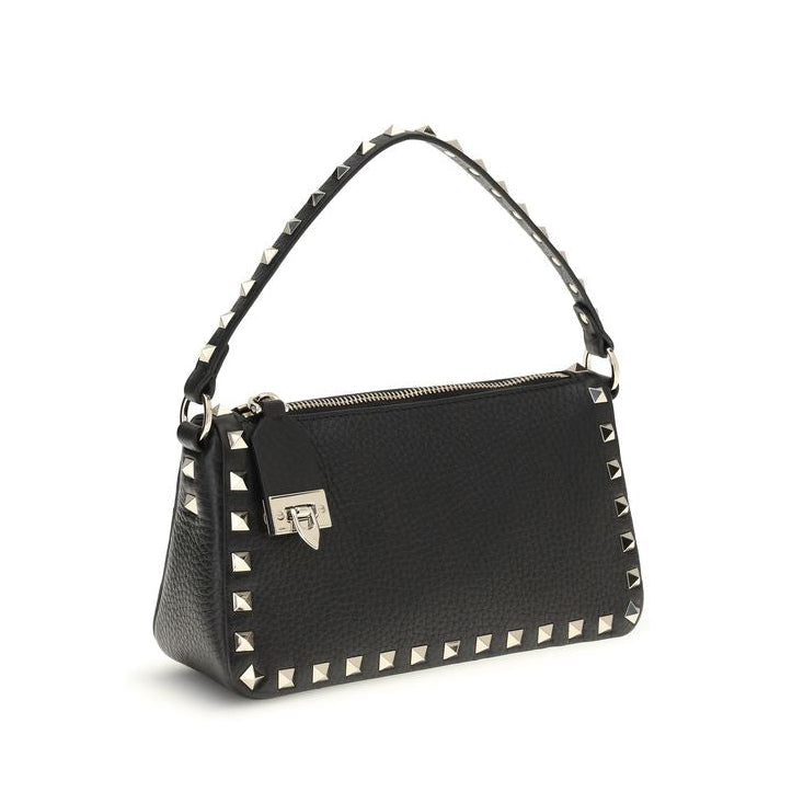 Sac bandoulière Bos Taurus en cuir de veau noir Valentino Garavani