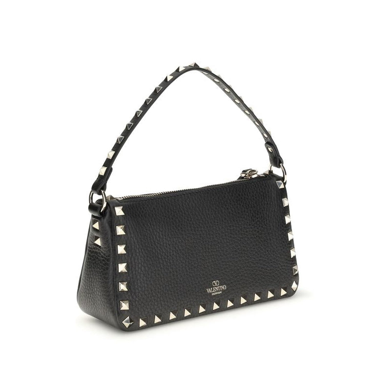 Sac bandoulière Bos Taurus en cuir de veau noir Valentino Garavani