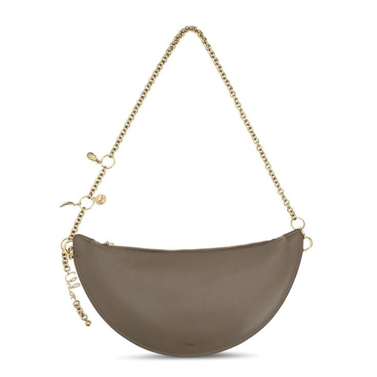 Sac bandoulière Bos Taurus en cuir de veau gris Chloé