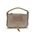 Sac bandoulière Bos Taurus en cuir de veau beige Chloé