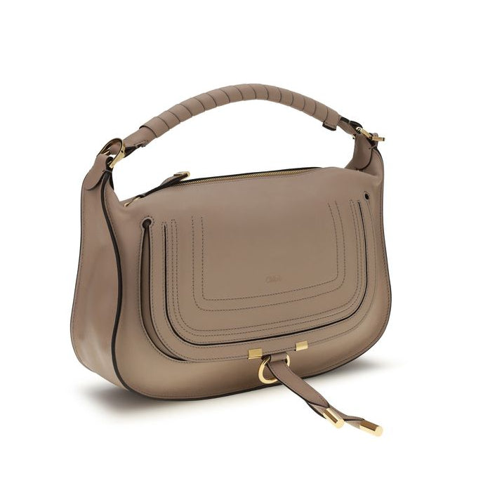 Sac bandoulière Bos Taurus en cuir de veau gris Chloé