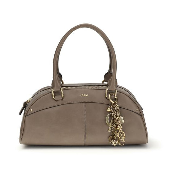 Bolso de mano Chloé de piel de becerro gris Bos Taurus