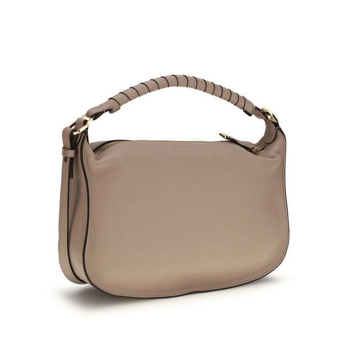 Sac bandoulière Bos Taurus en cuir de veau gris Chloé