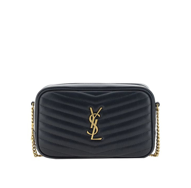 Bolso de hombro Bos Taurus de piel de becerro negra Saint Laurent