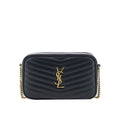 Bolso de hombro Bos Taurus de piel de becerro negra Saint Laurent