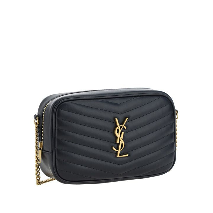 Bolso de hombro Bos Taurus de piel de becerro negra Saint Laurent